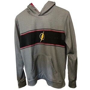 The Flash Men's Medium Gray Hoodie With Flash Logo Six Flags